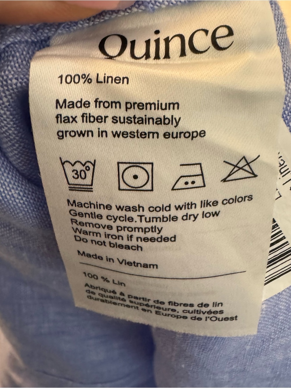 Quince 100% European Linen Button-Down Shirt- light blue- NWOT - Picture 11 of 16